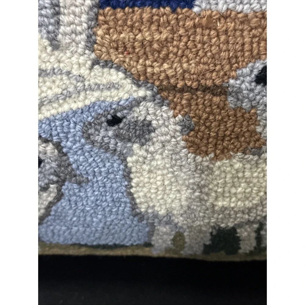 Susan Winget Wool Hook 16x20‎ Nativity Scene Pillow Soft Side